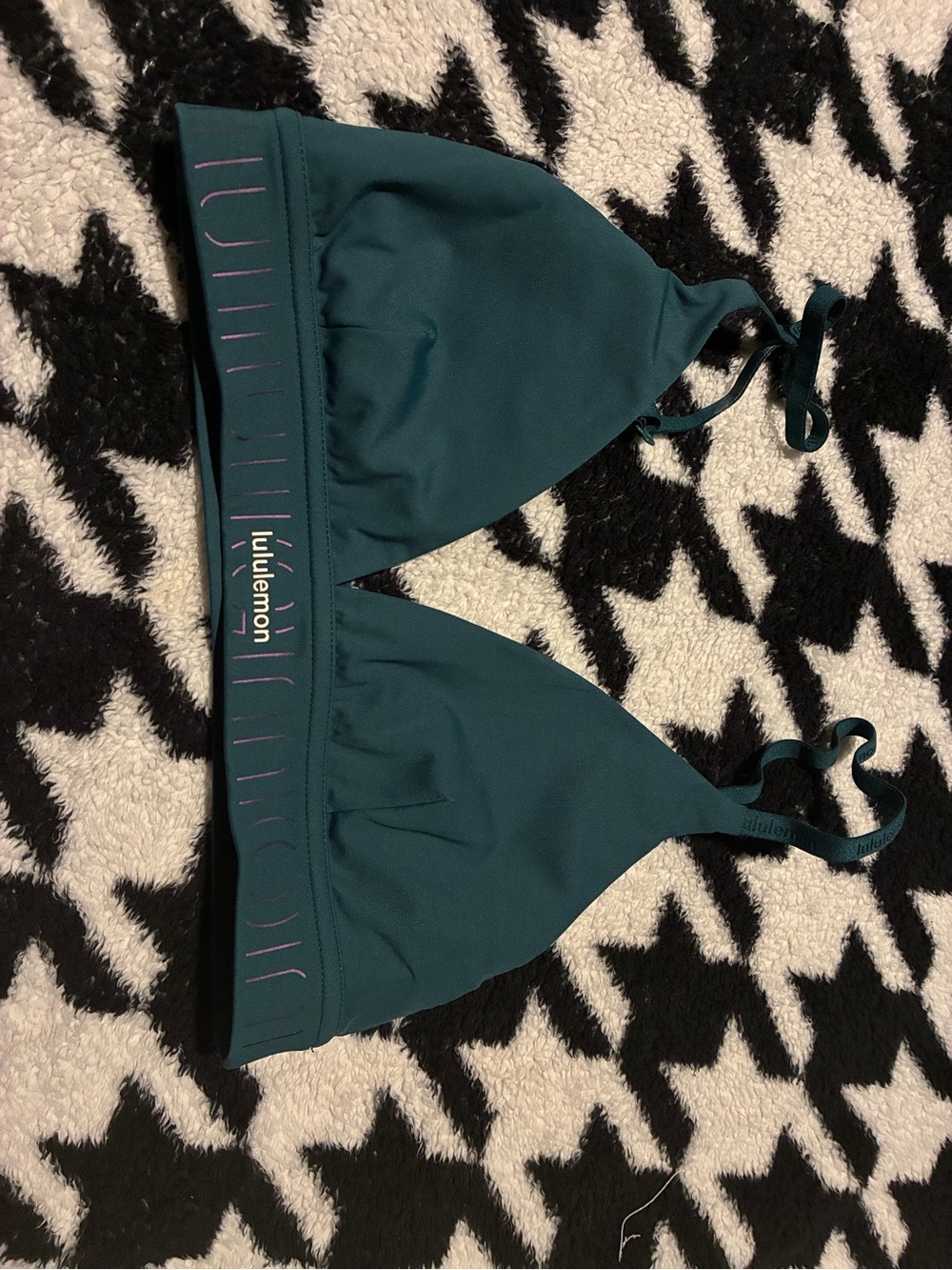 Lululemon Teal Triangle Sports Bra Size 4